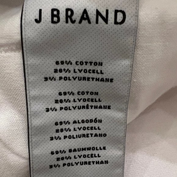 J. Brand White Hi Rise Crop Button Fly Skinny Jeans Size 26 - Picture 10 of 12
